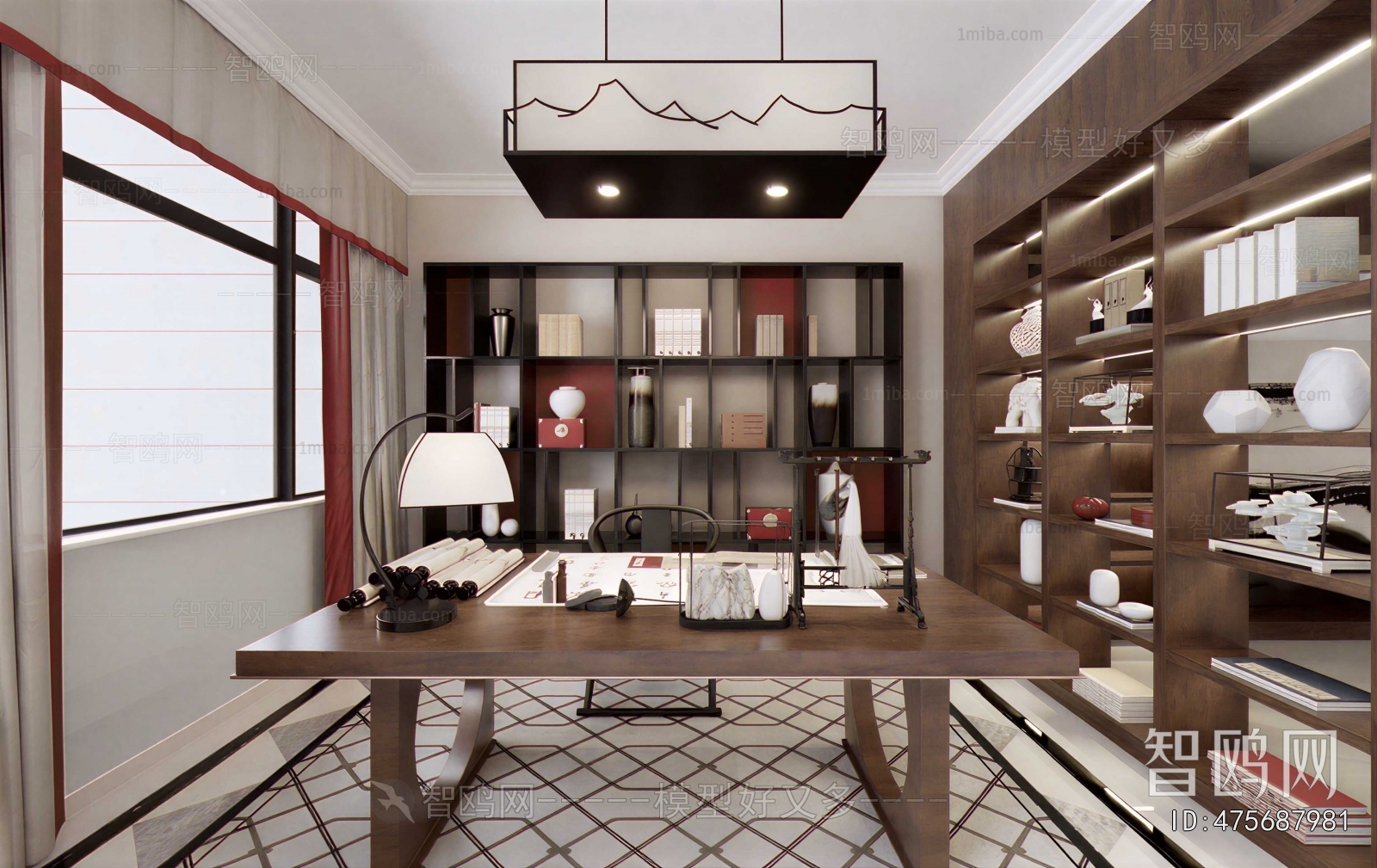 New Chinese Style Study Space