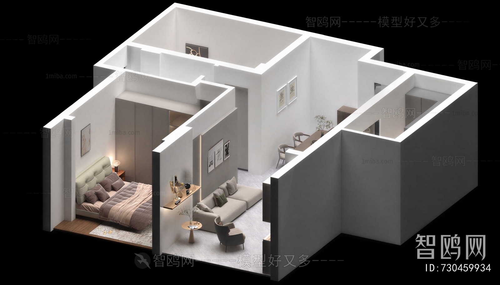 Modern Architectural Bird's-eye View Planning