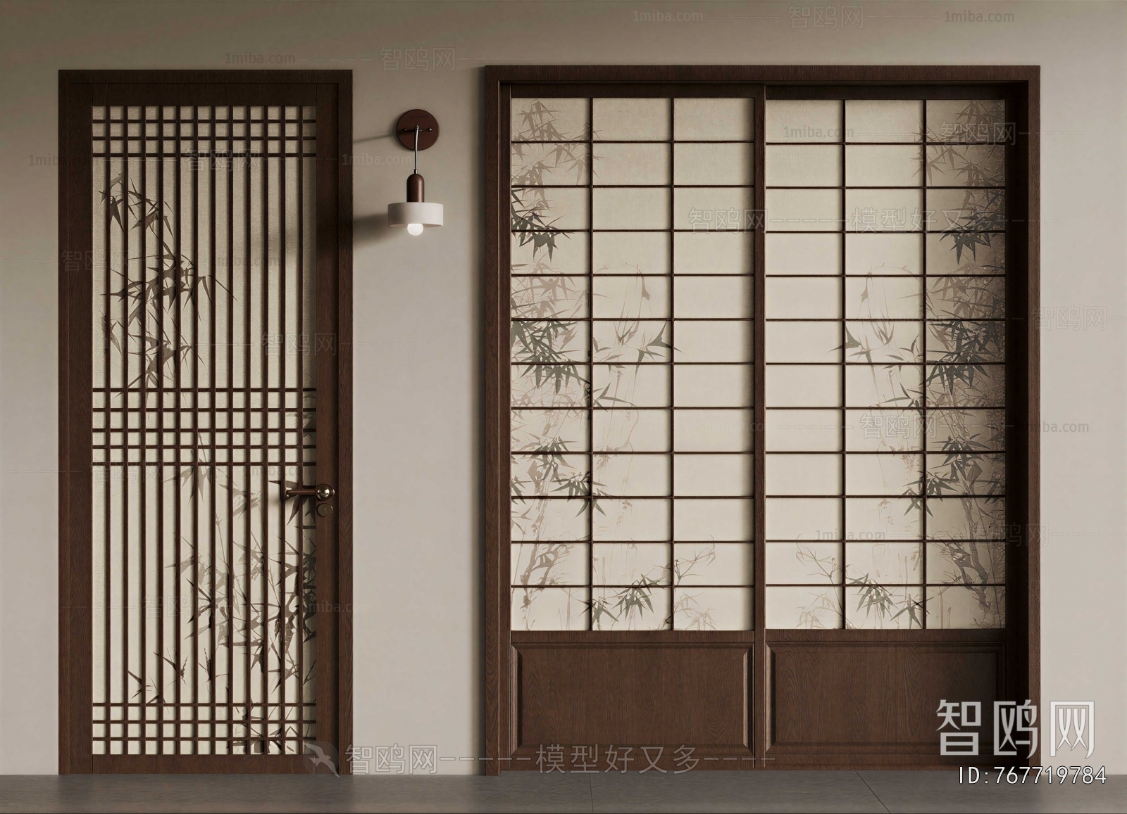 New Chinese Style Sliding Door