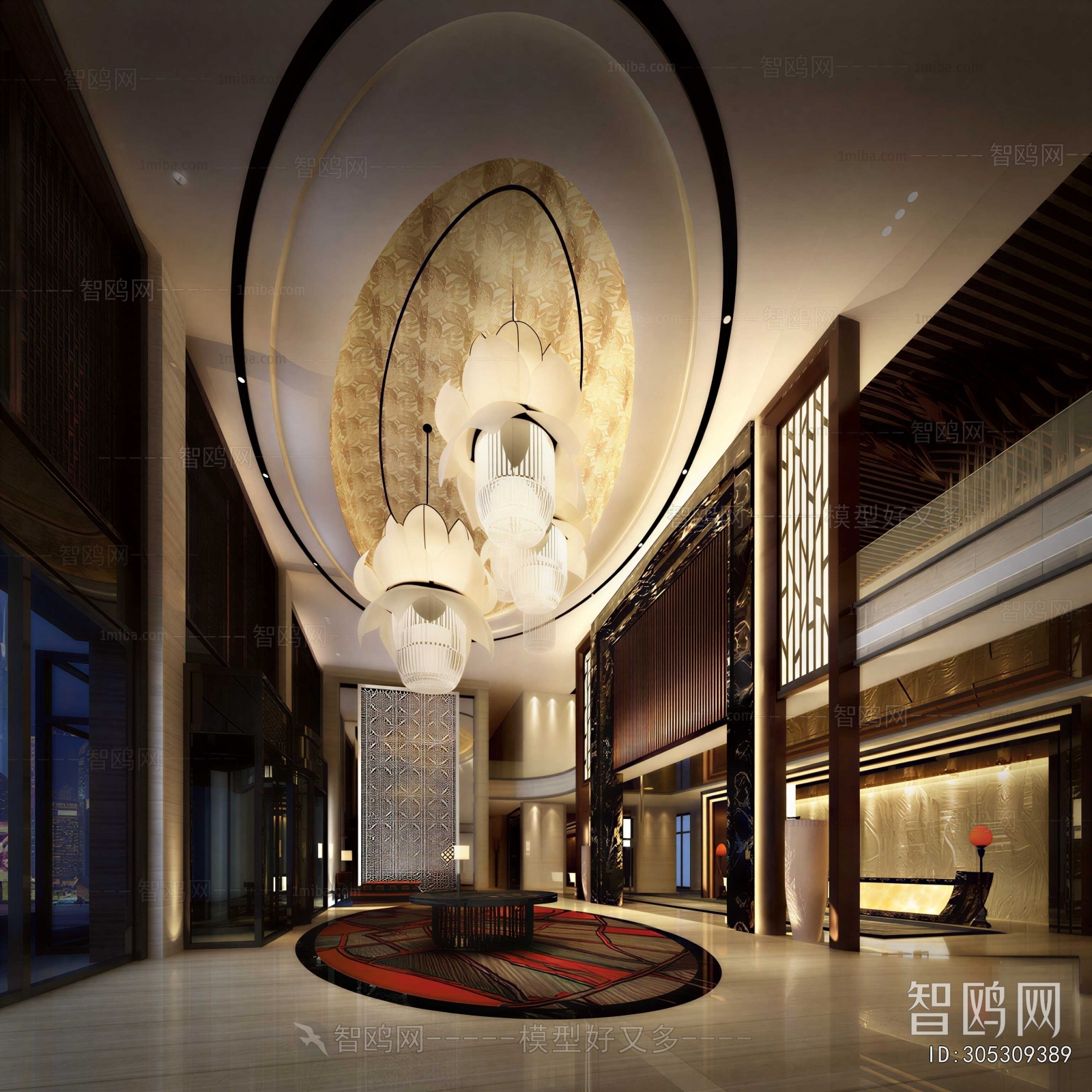 New Chinese Style Lobby Hall