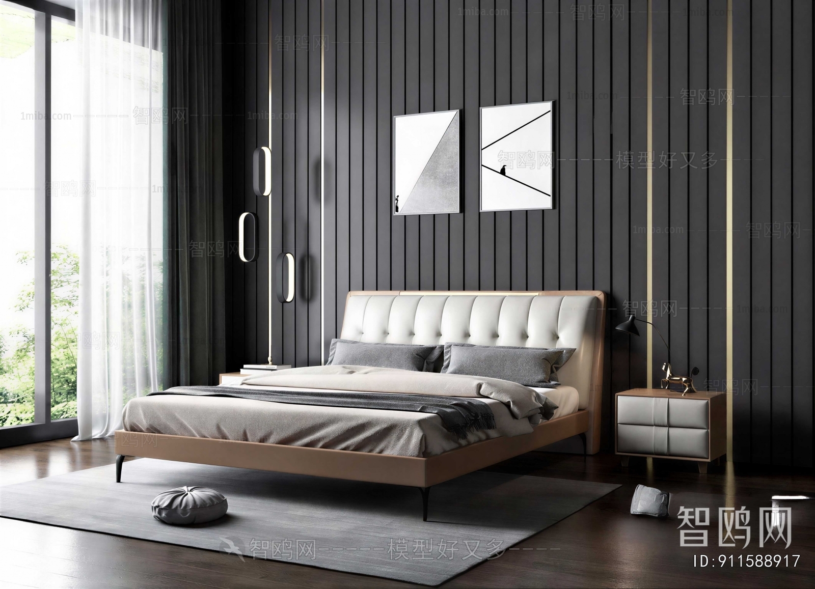 New Chinese Style Double Bed
