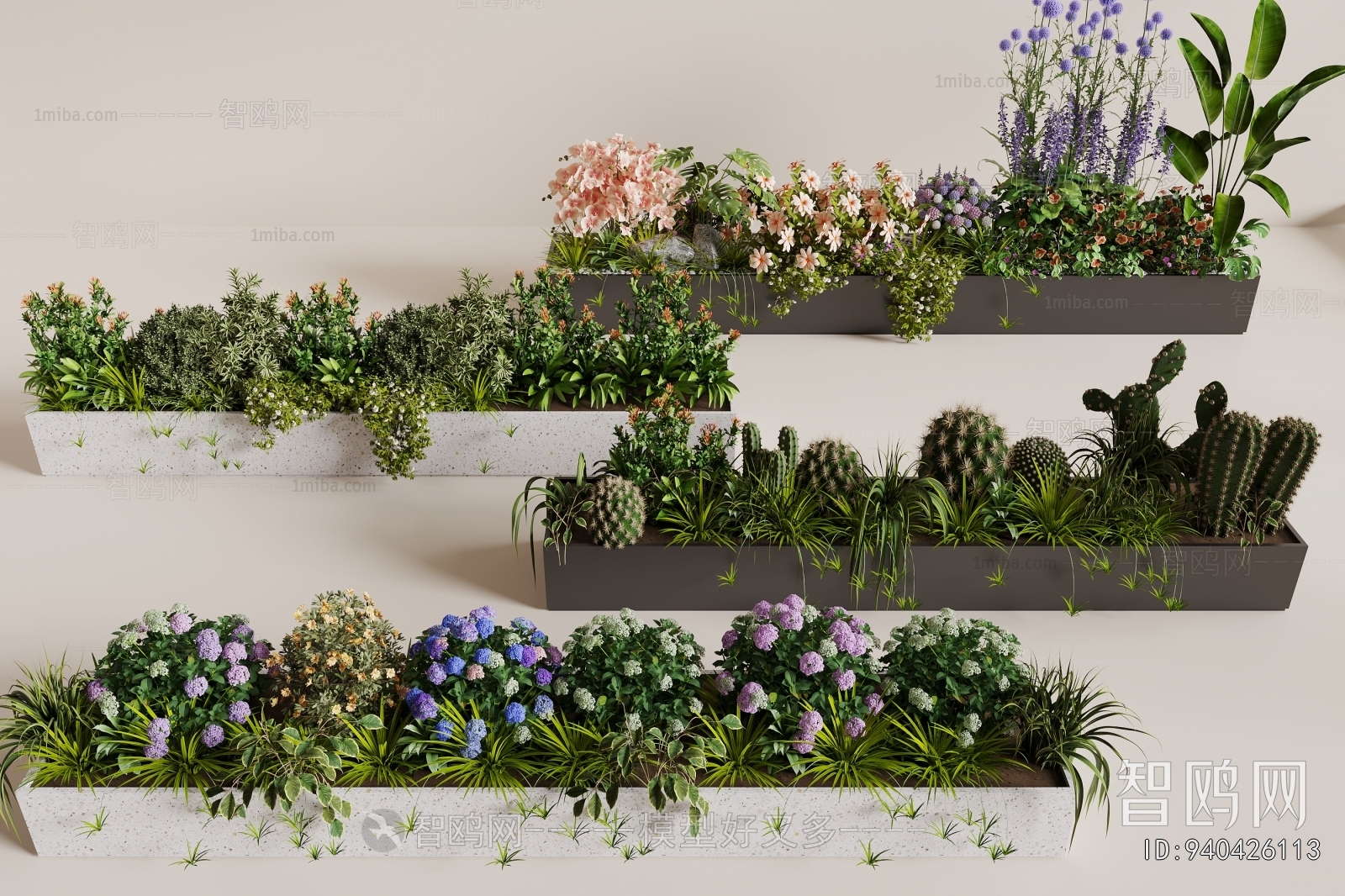 Modern Flowers And Grass