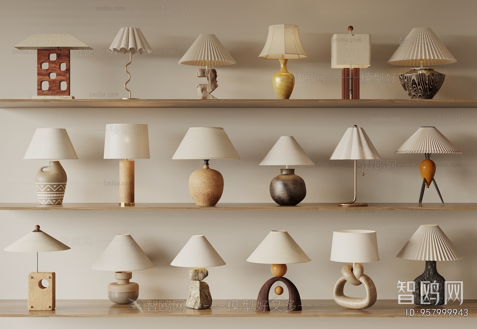 Wabi-sabi Style Table Lamp