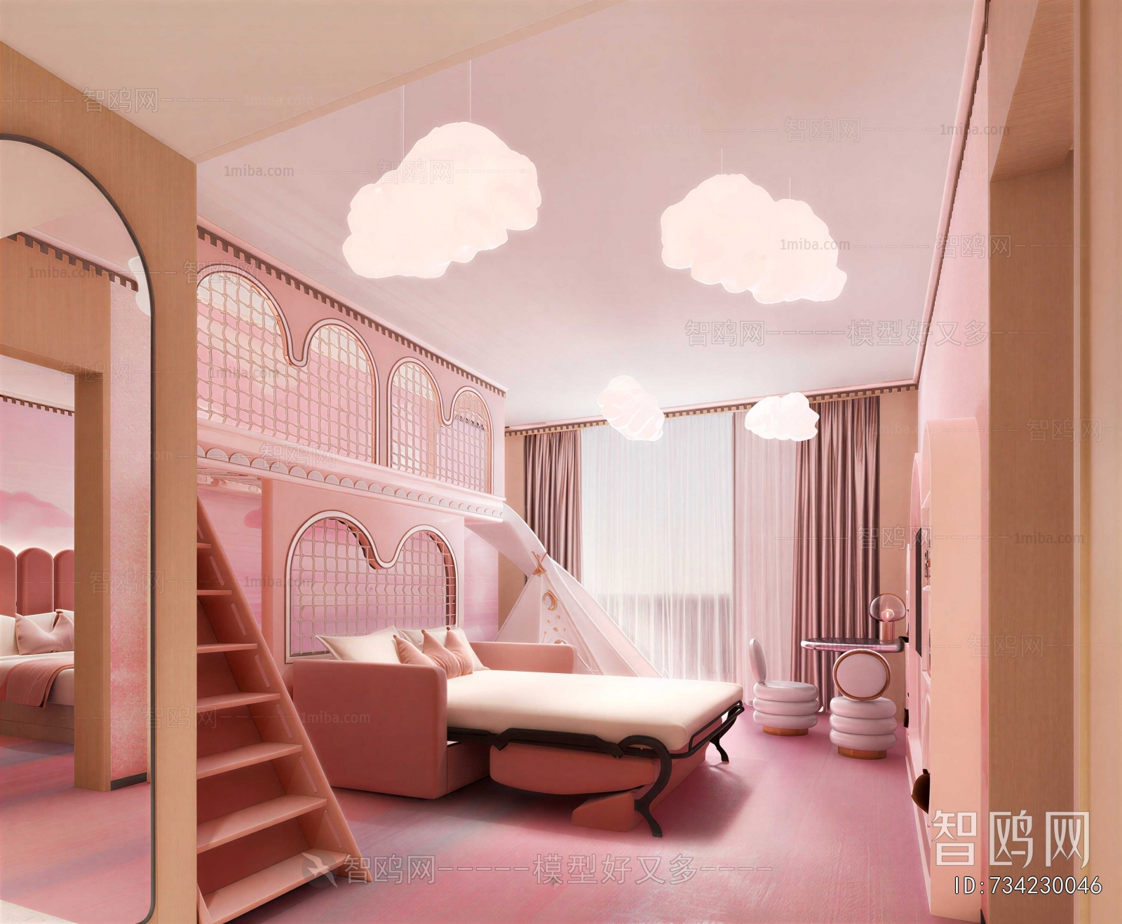 Nordic Style Girl's Room Daughter's Room