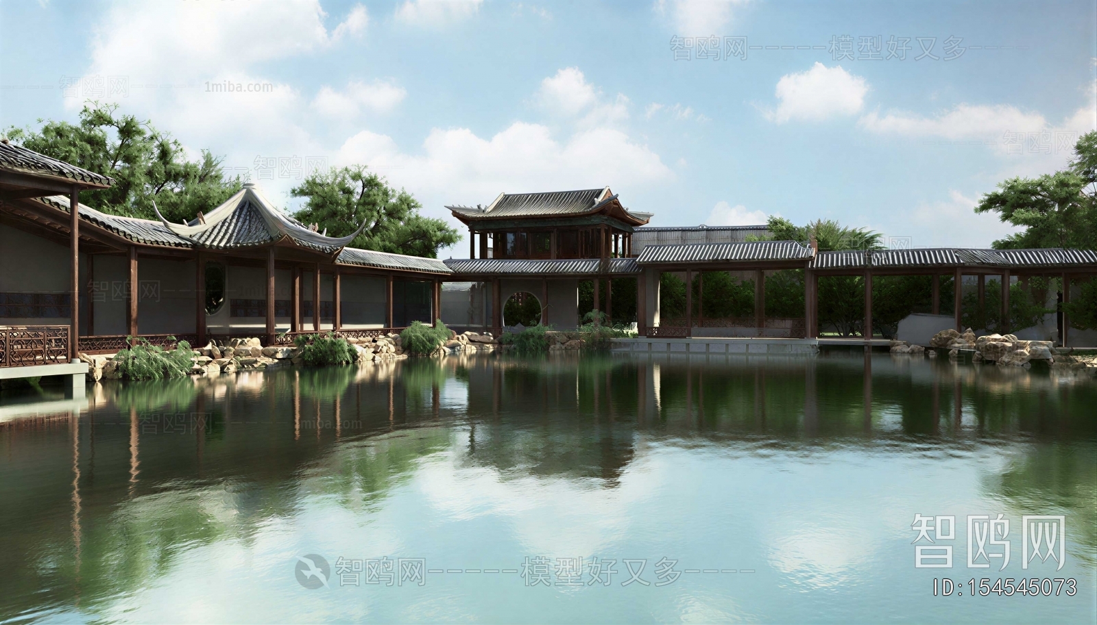New Chinese Style Appearance Of Commercial Building