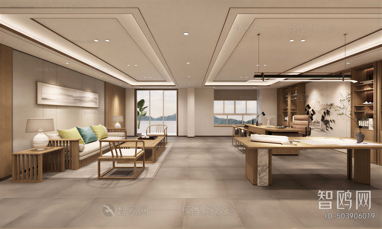 New Chinese Style A Living Room