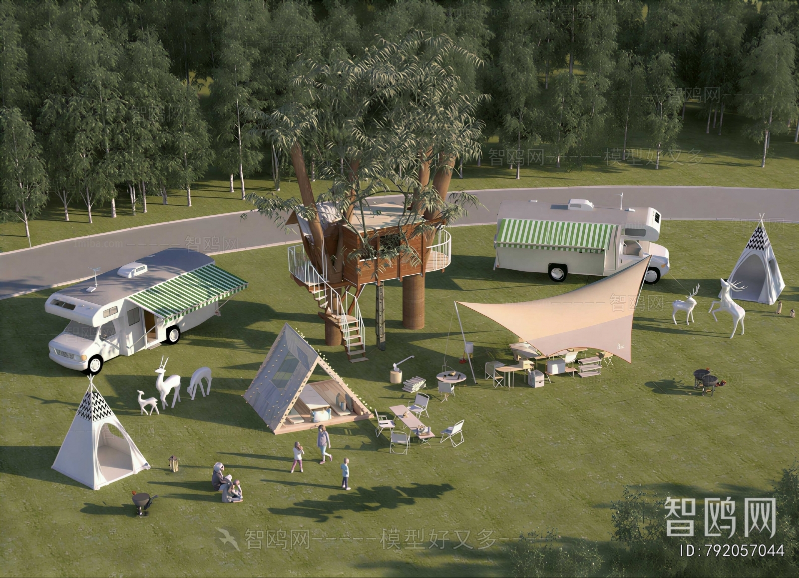 Modern Park Landscape