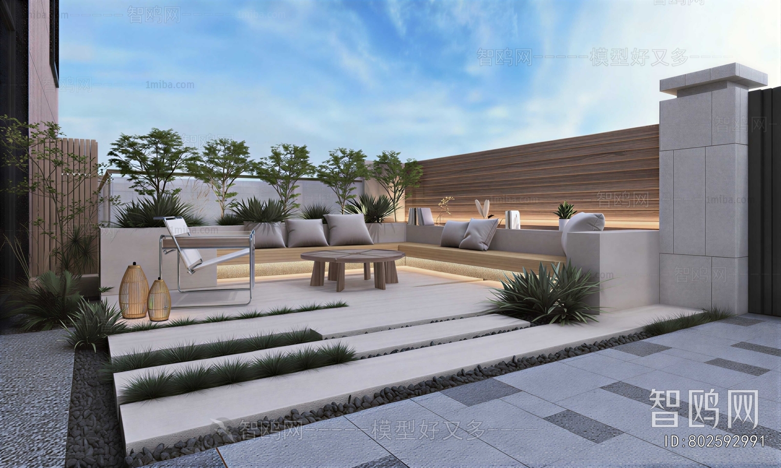 Modern Courtyard/landscape