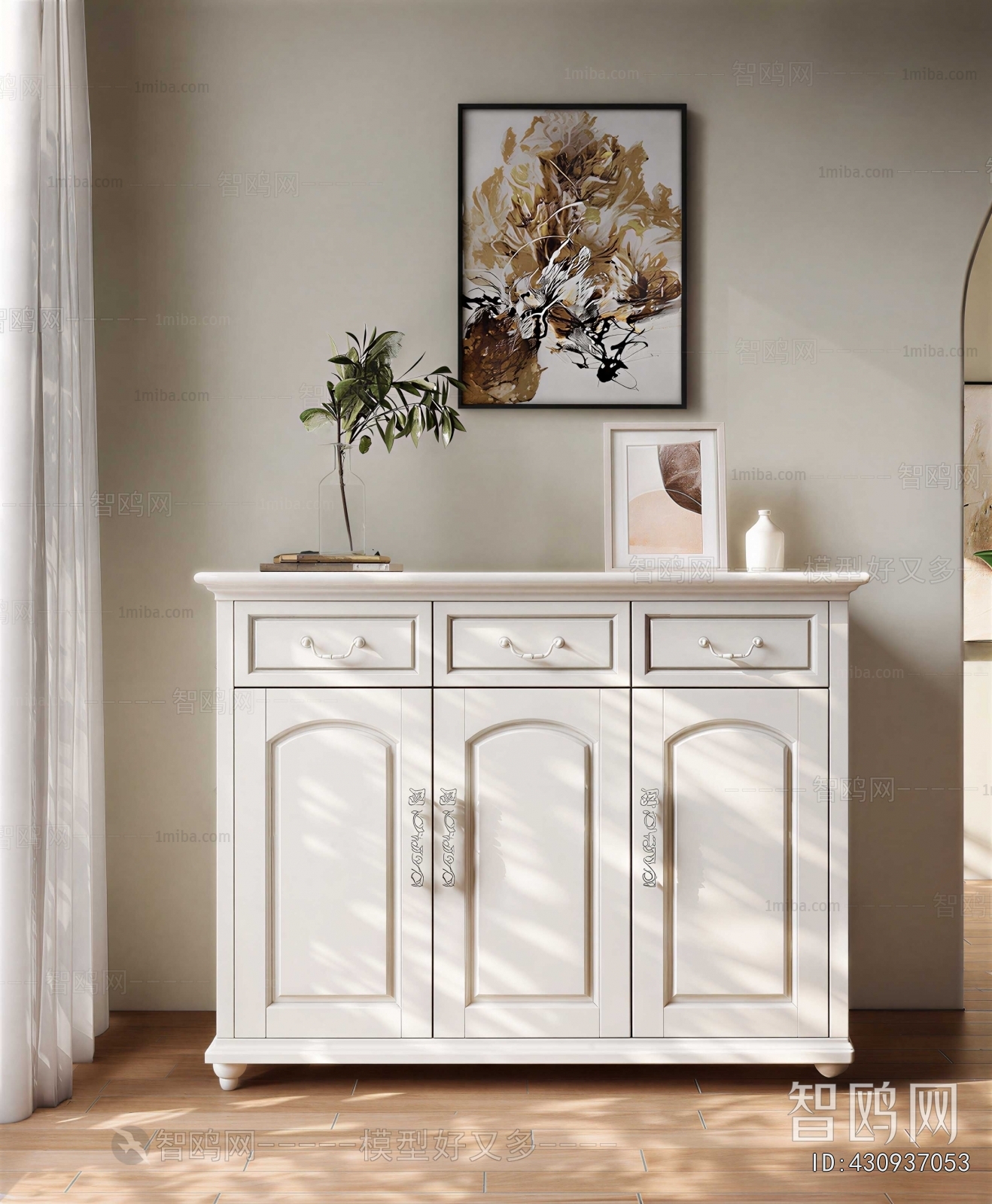 Simple European Style Side Cabinet