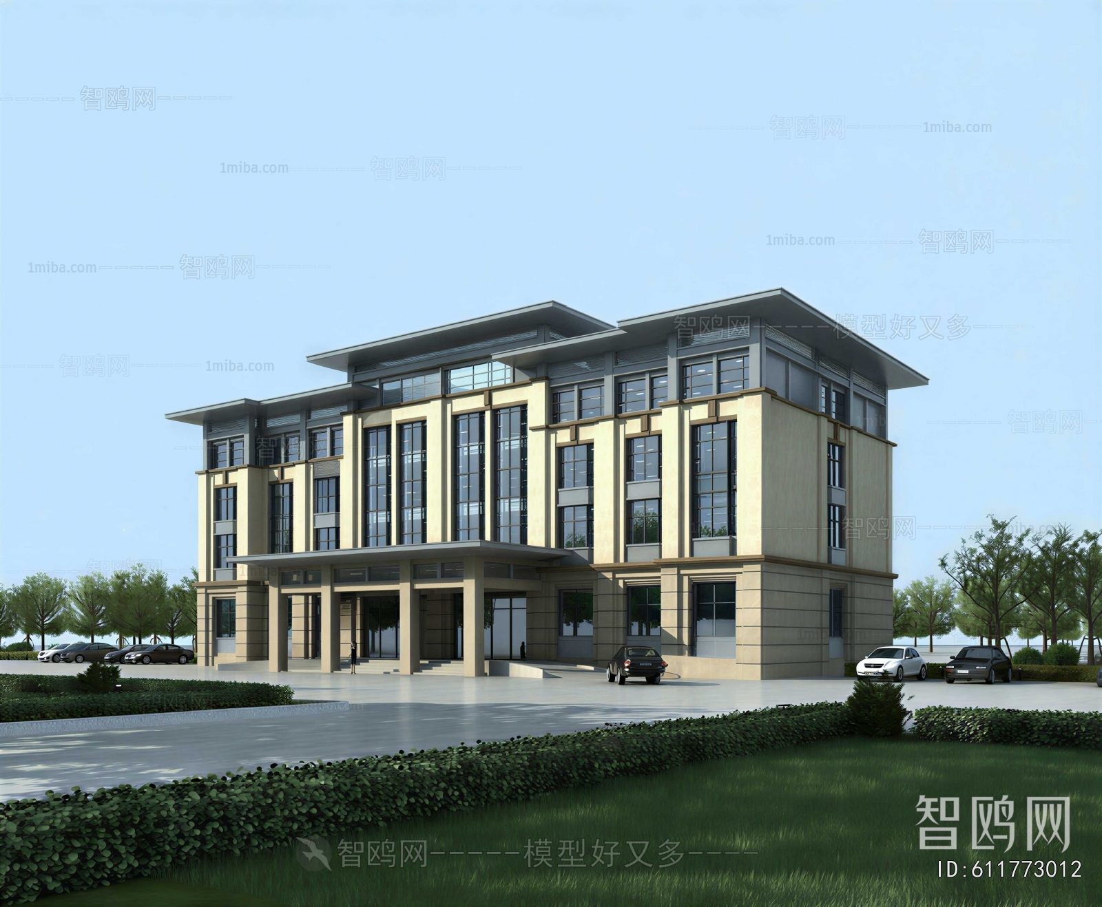 New Chinese Style Building Appearance