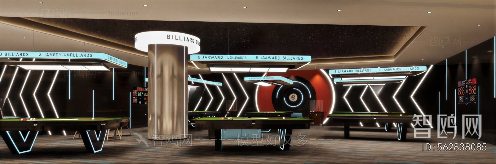 Modern Billiard Room