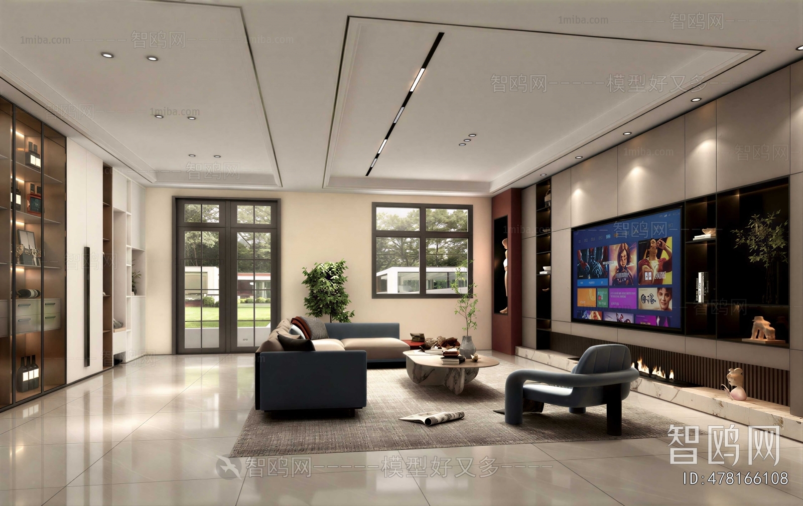 New Chinese Style A Living Room