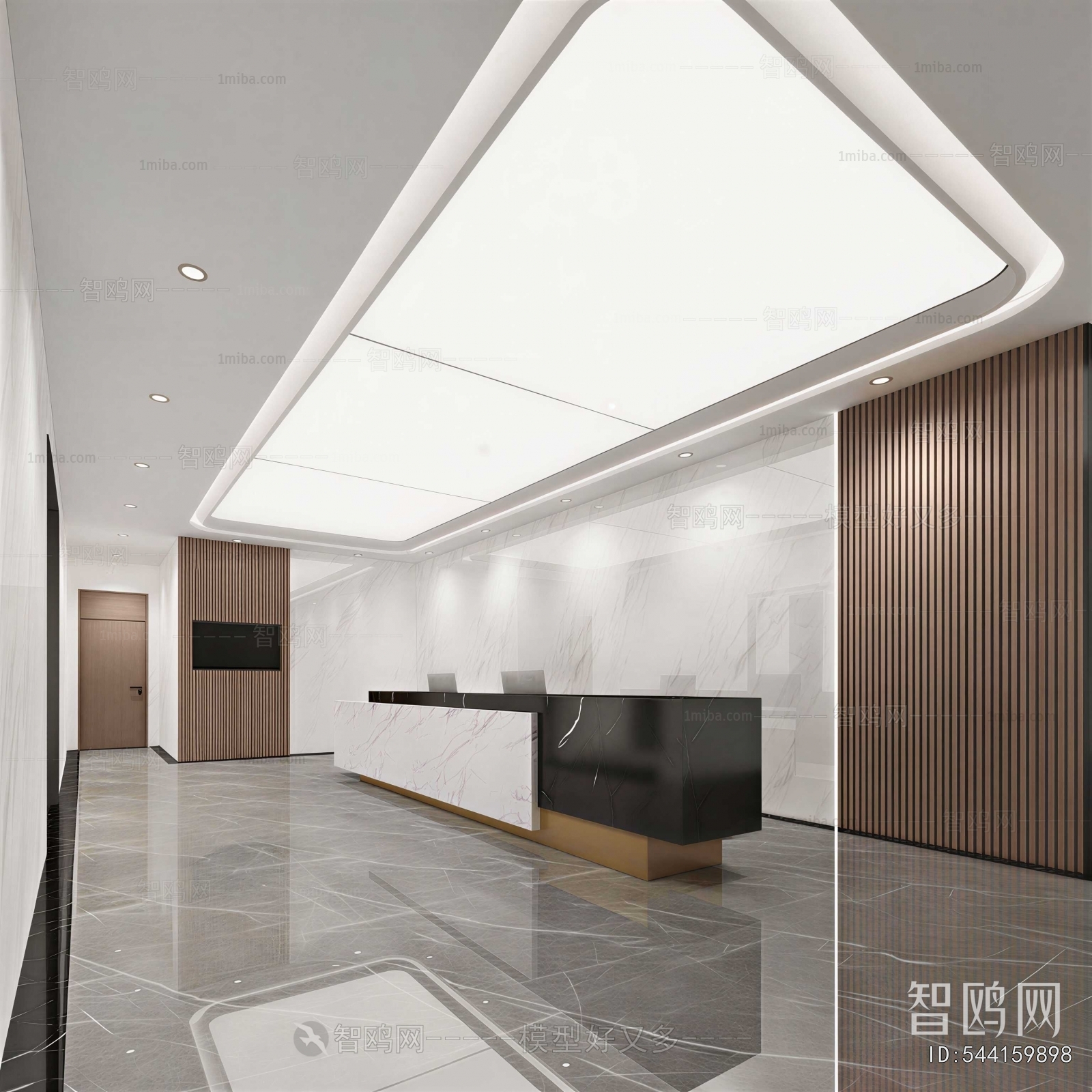 Modern Office Reception Desk