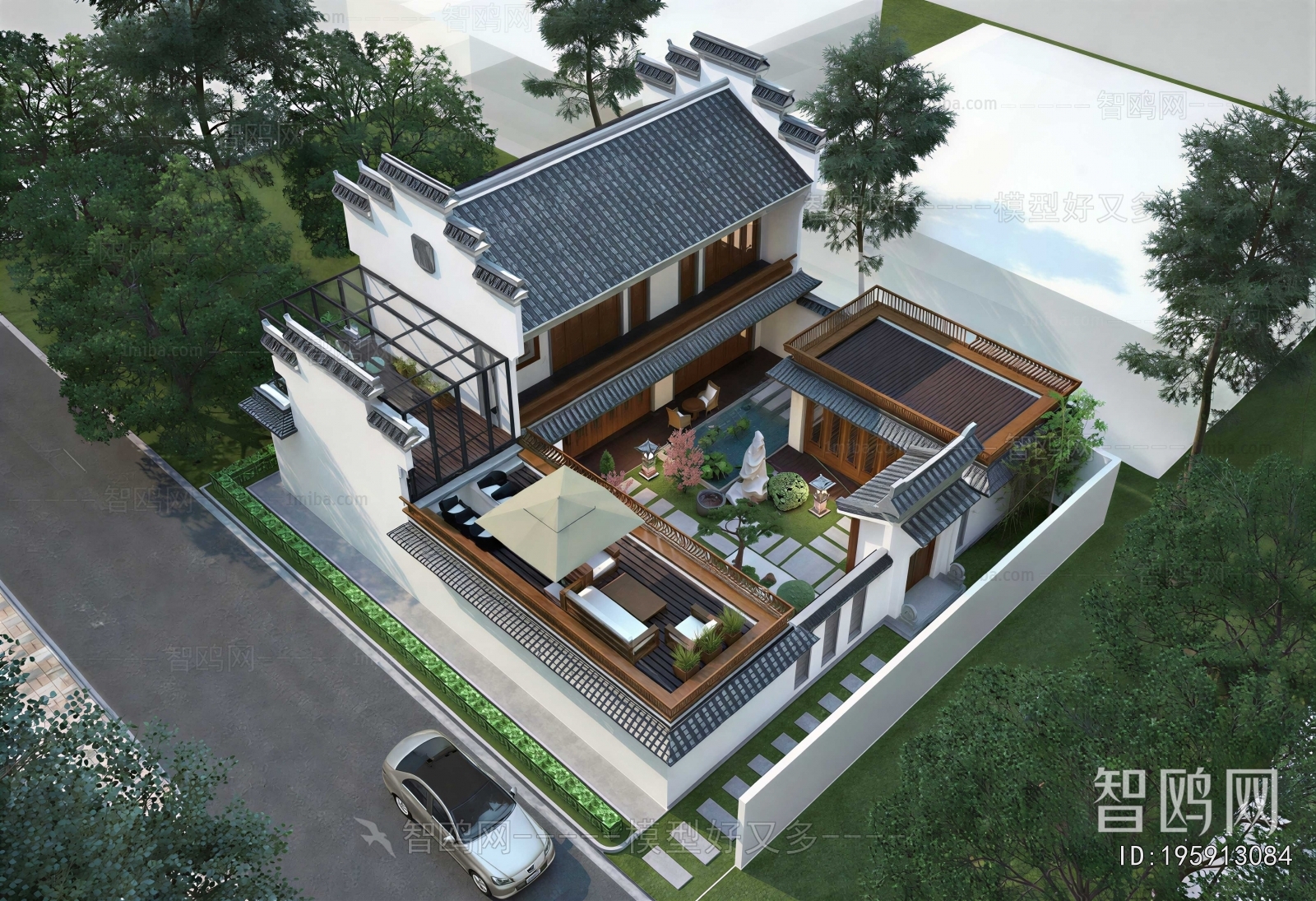 New Chinese Style Building Appearance