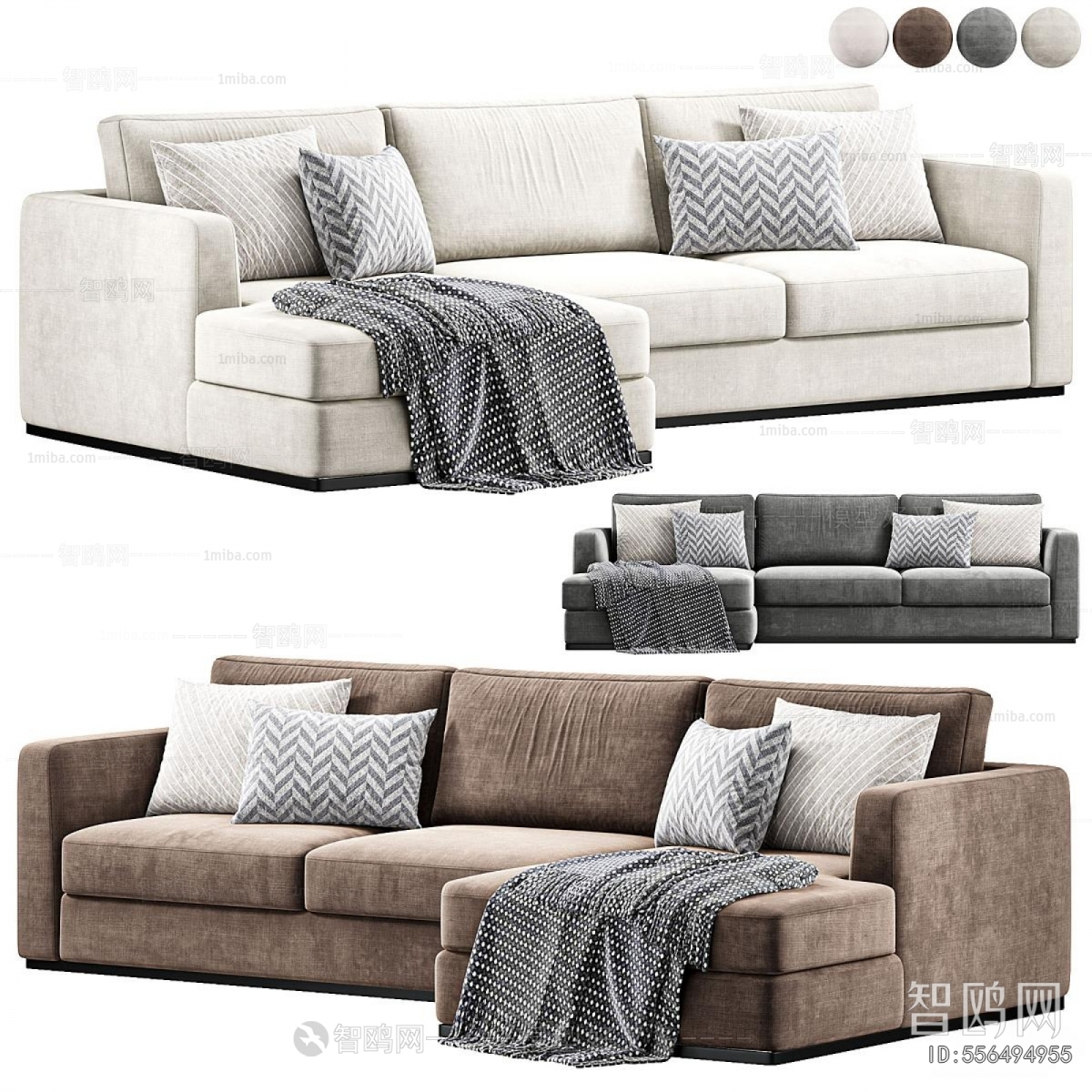 Modern Three-seat Sofa