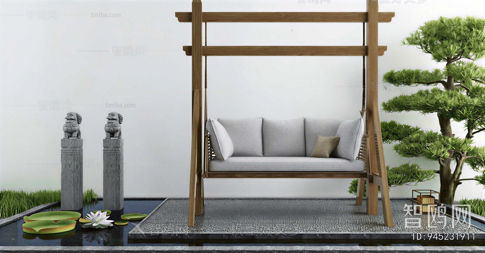 New Chinese Style Hanging Chair