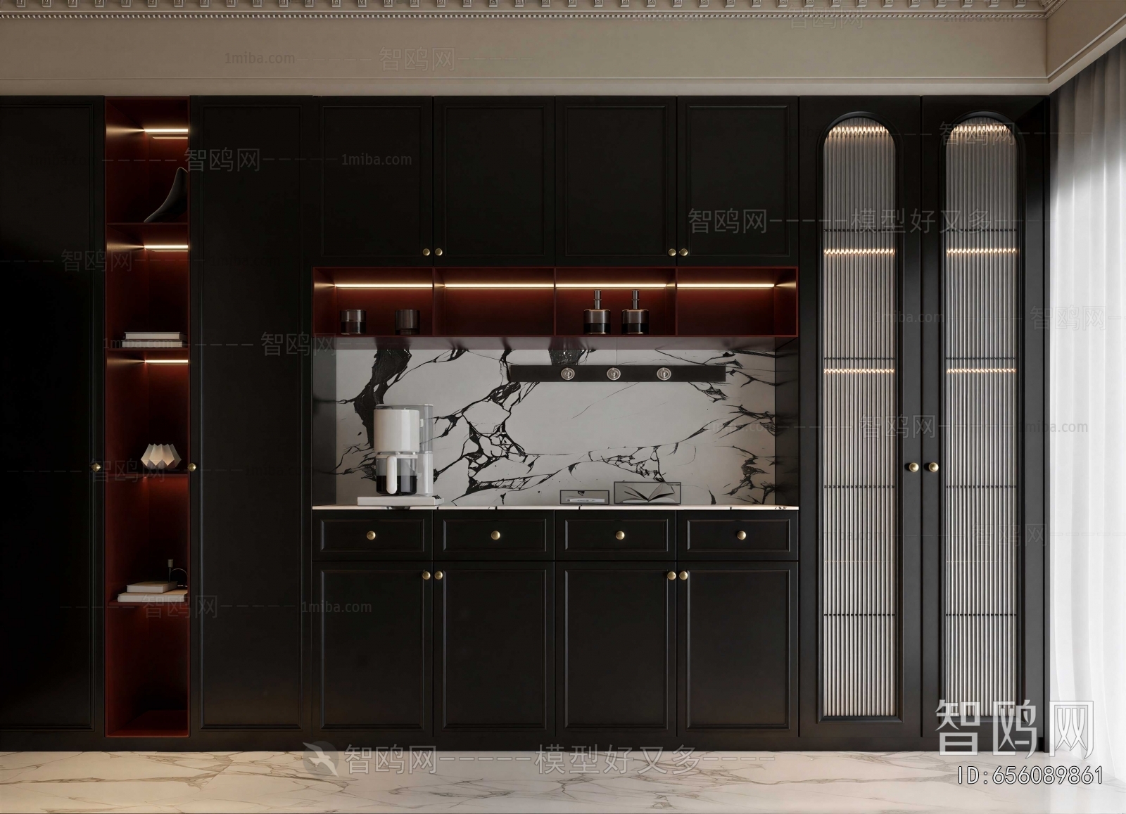 French Style Wine Cabinet