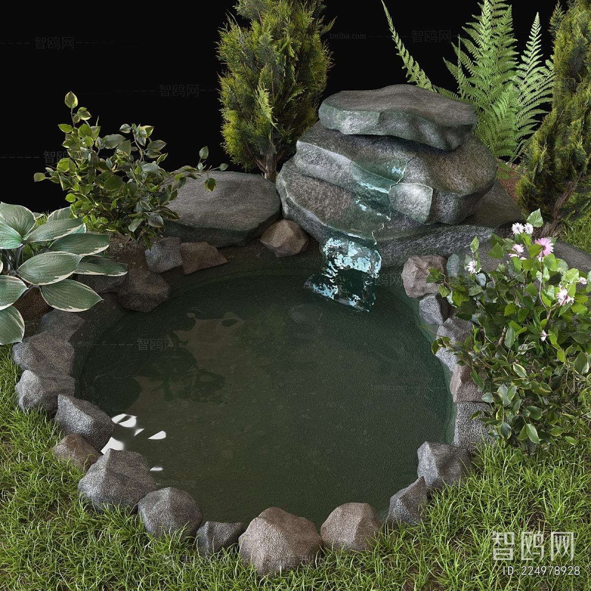 Japanese Style Rockery Waterscape