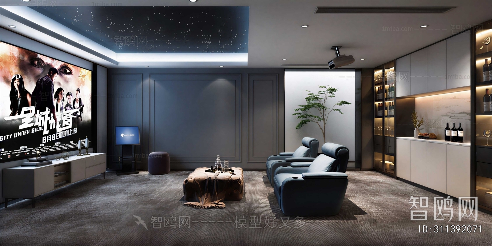 Modern Audiovisual Room