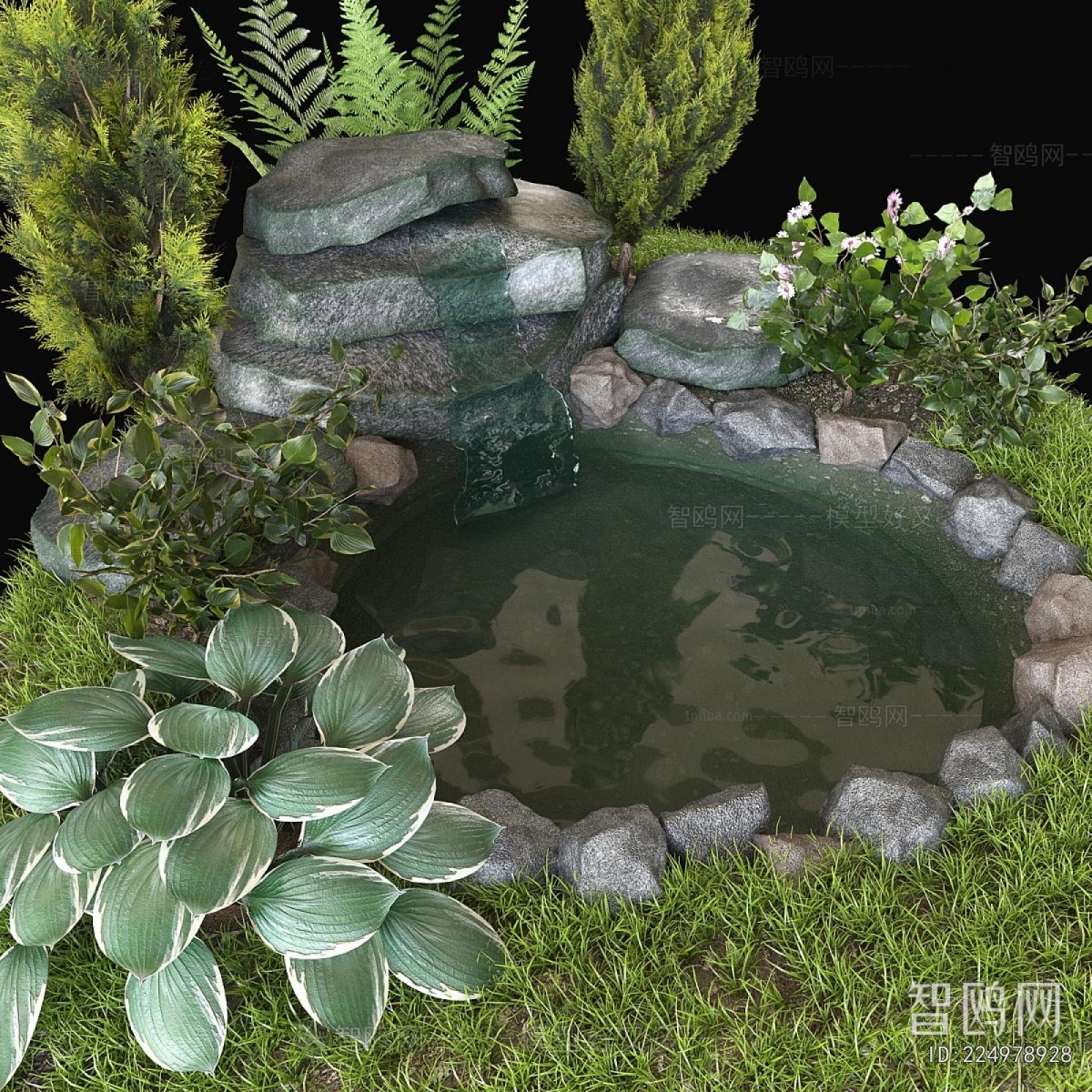Japanese Style Rockery Waterscape