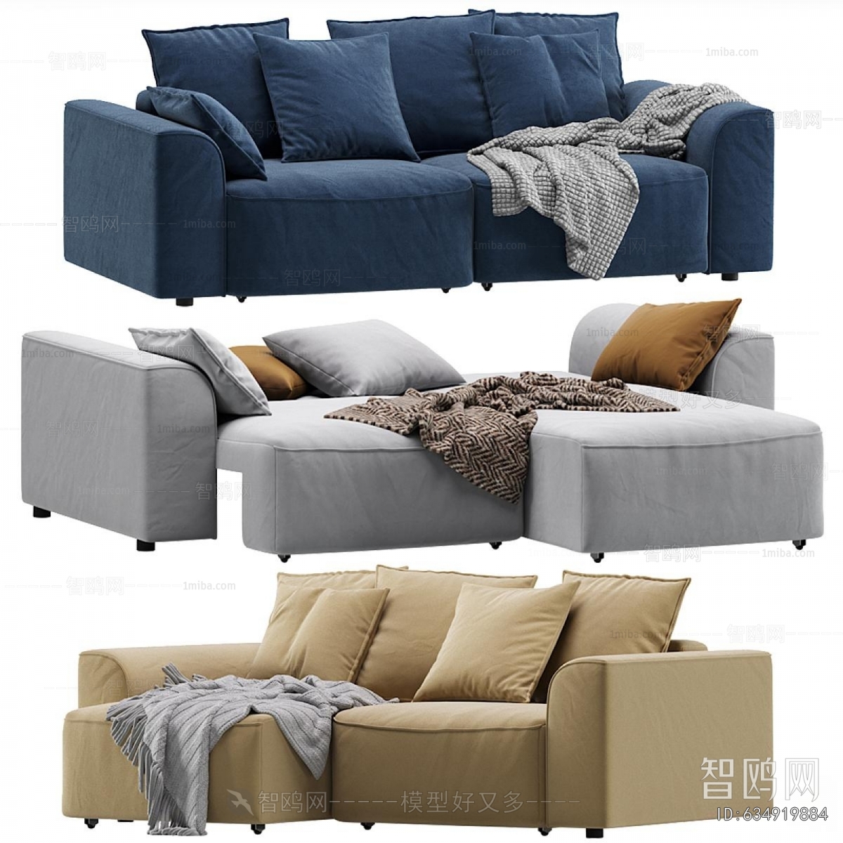 Modern Three-seat Sofa