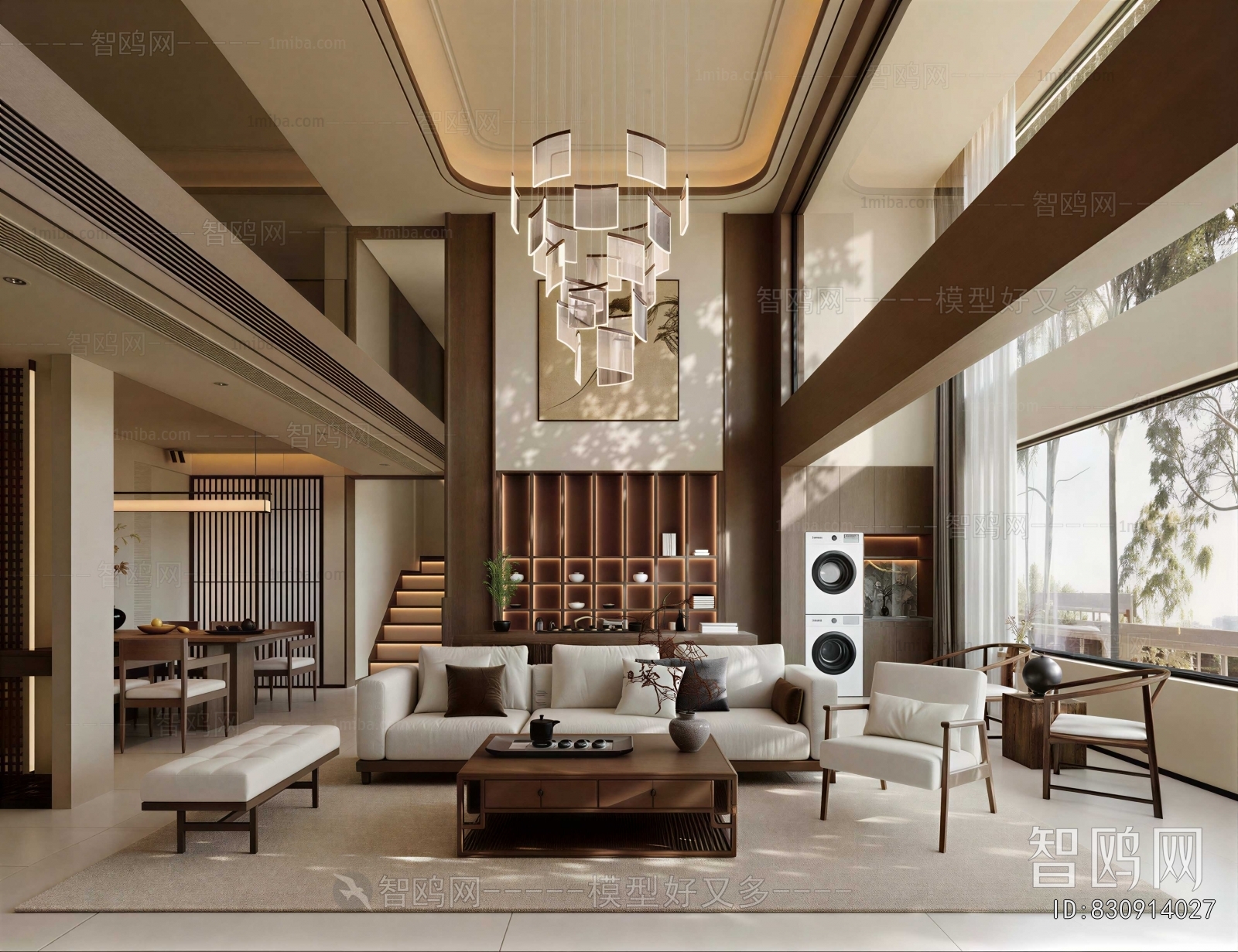 New Chinese Style A Living Room