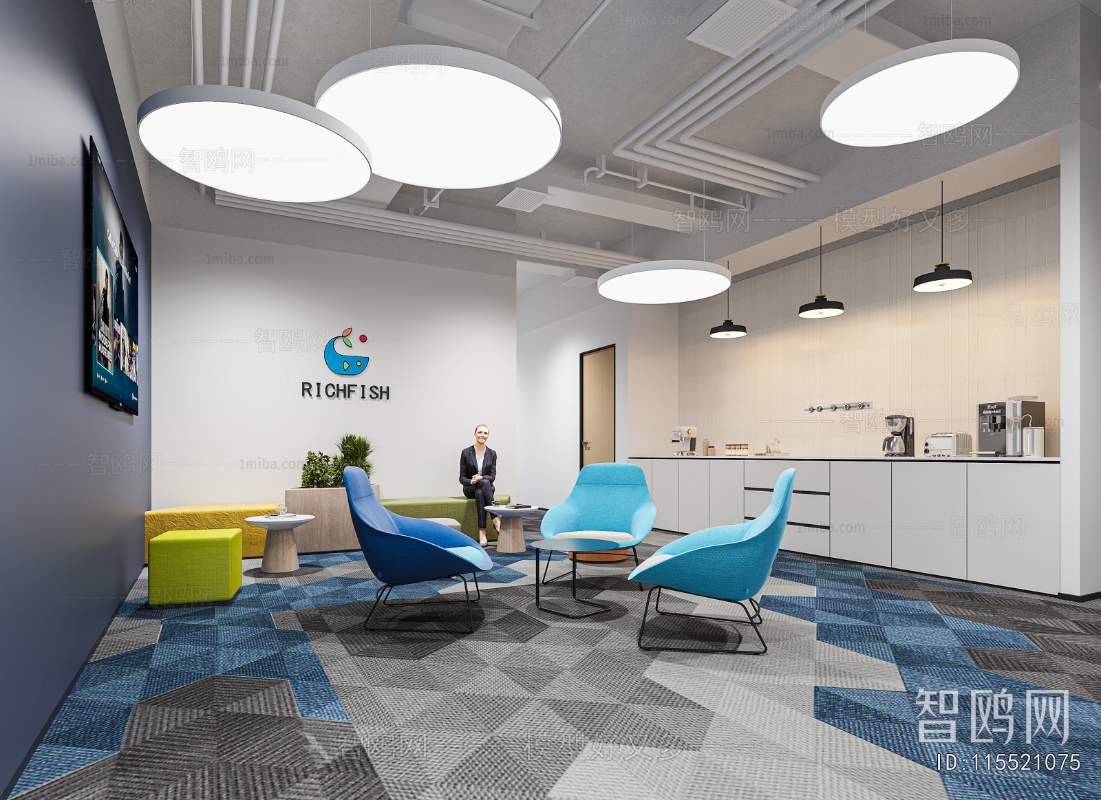 Modern Office Reception Desk