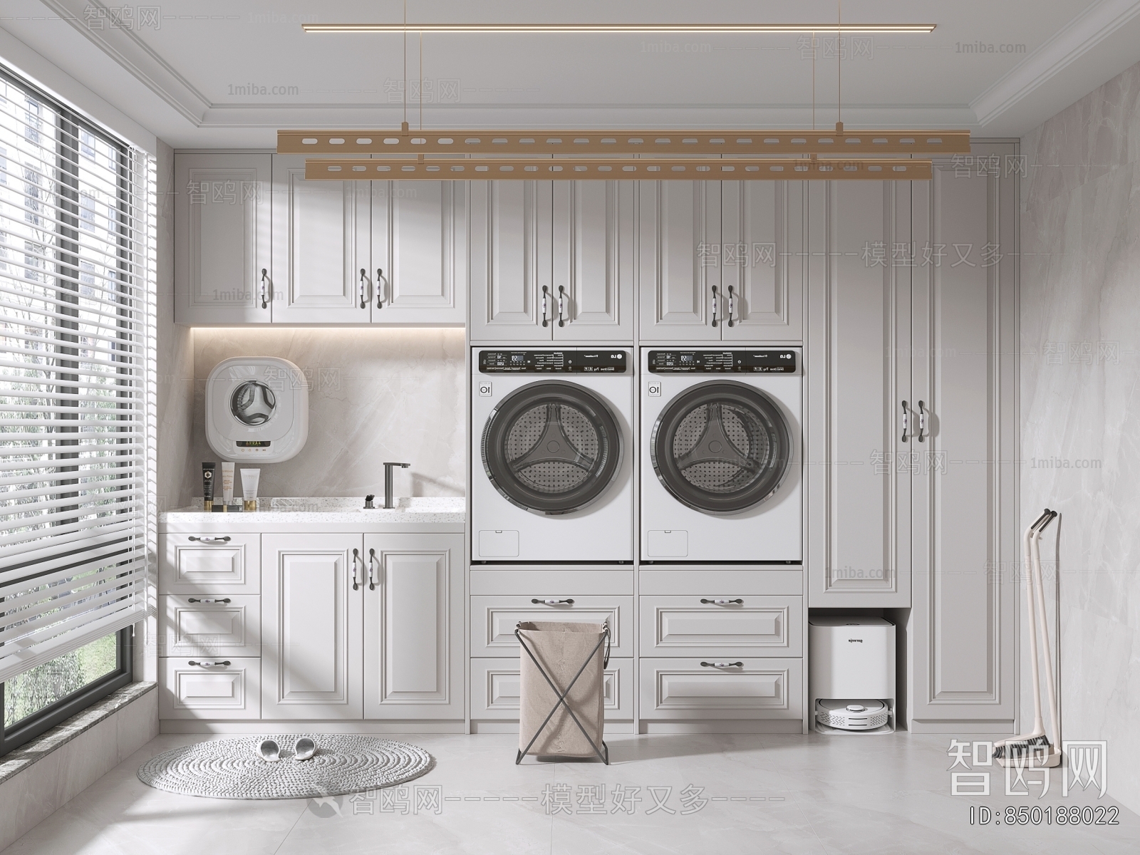 American Style Balcony Laundry Room
