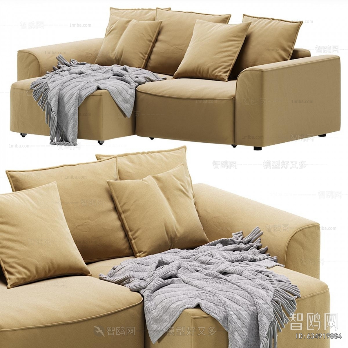 Modern Three-seat Sofa