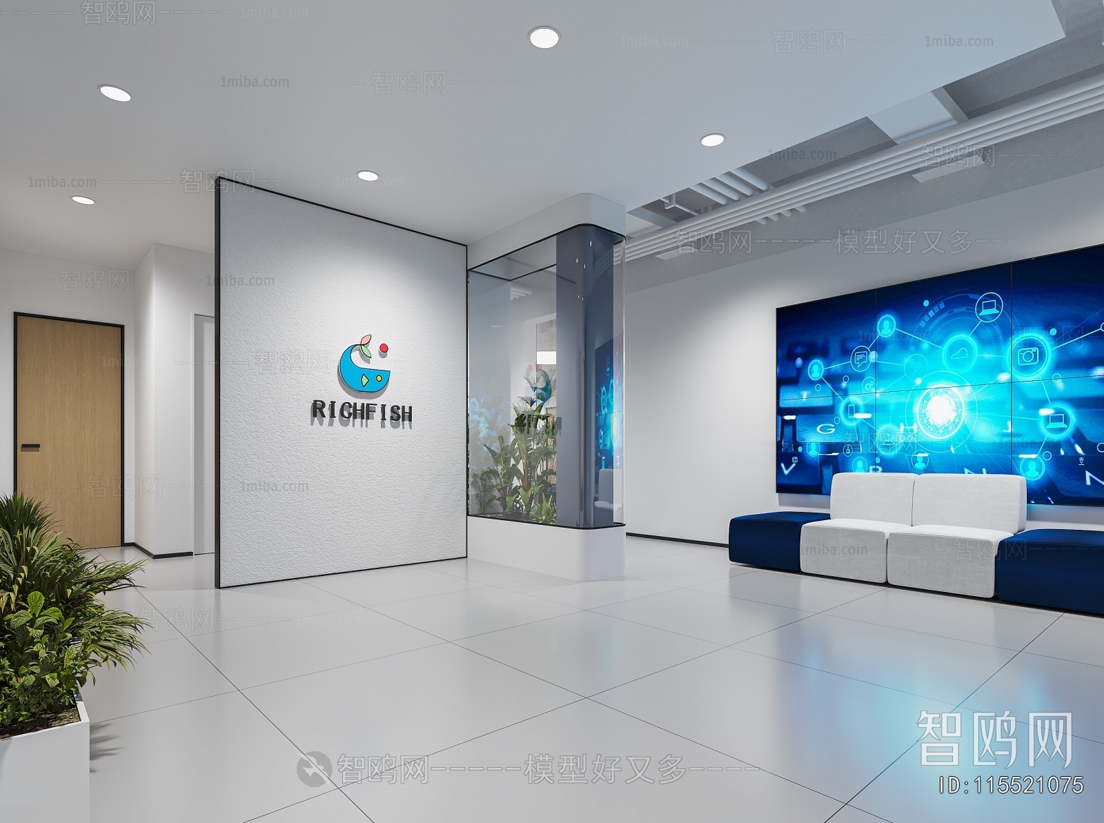 Modern Office Reception Desk