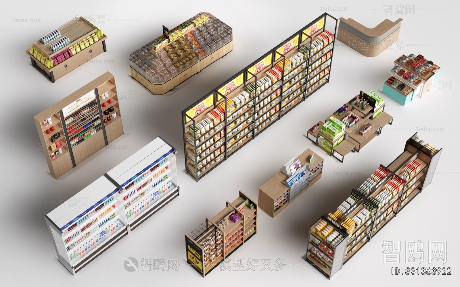 Modern Supermarket Shelf