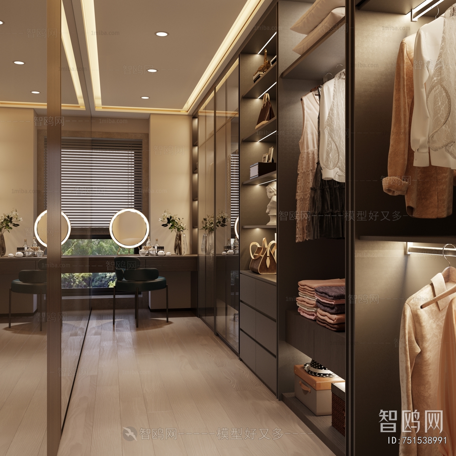 Modern Clothes Storage Area