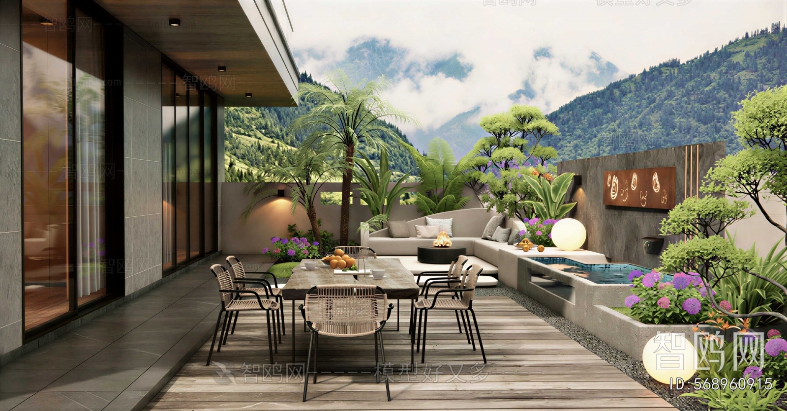 Modern Courtyard/landscape