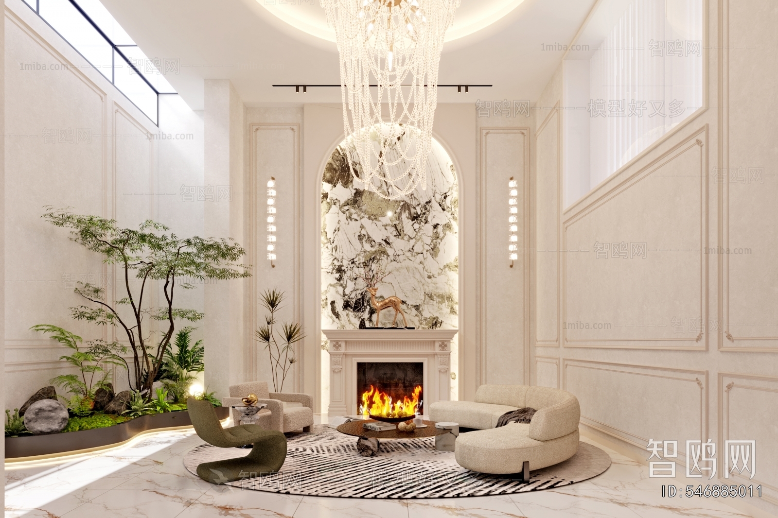 Modern Post Modern Style A Living Room