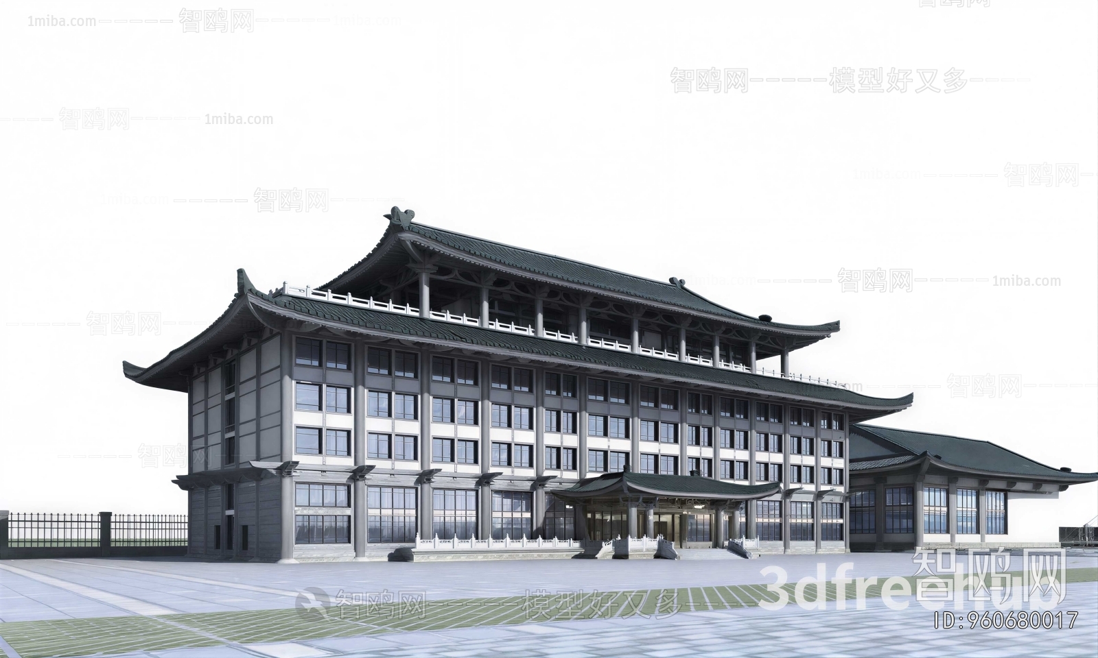 New Chinese Style Appearance Of Commercial Building