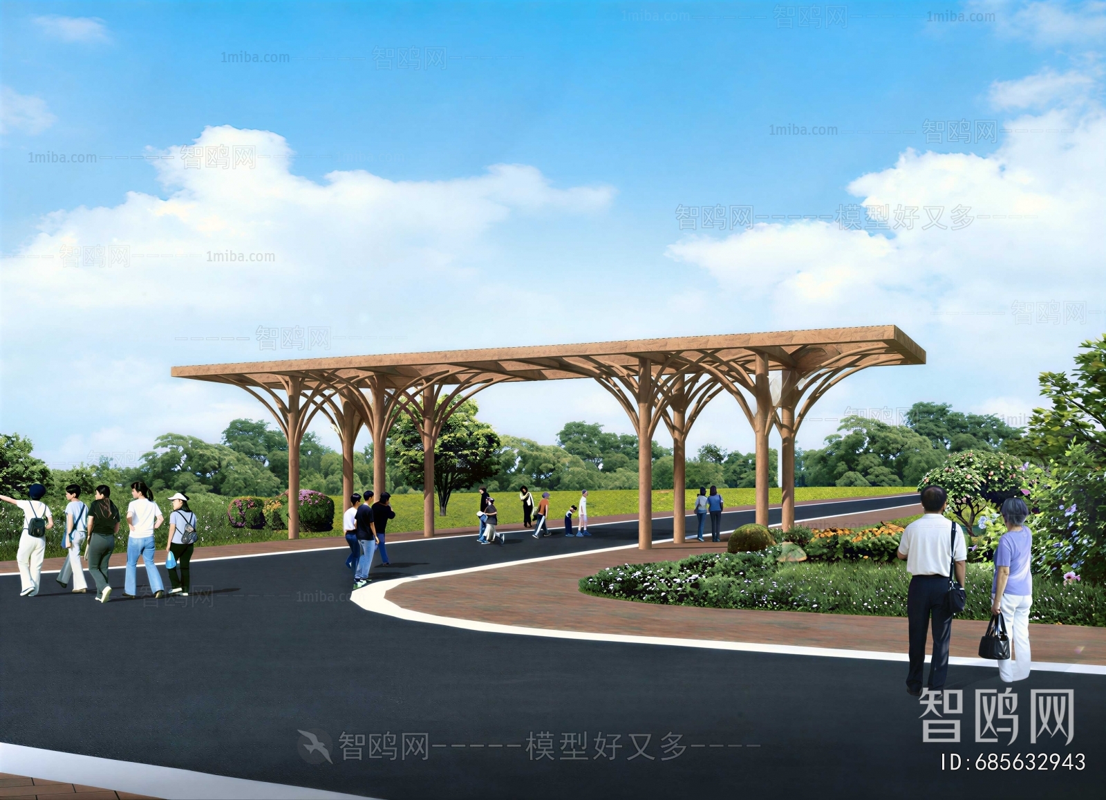 Modern Park Landscape