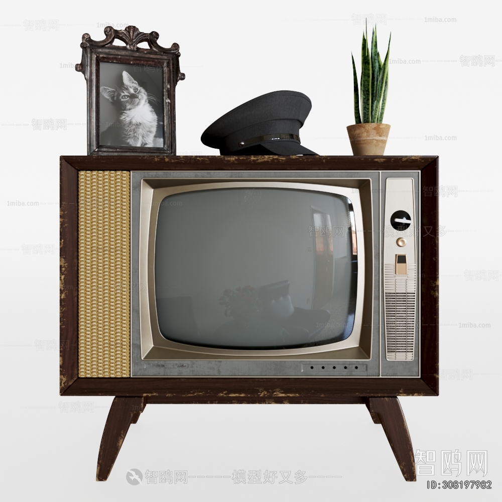 Modern Retro Style TV Set