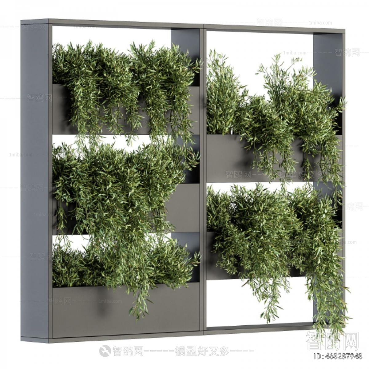 Modern Potted Green Plant