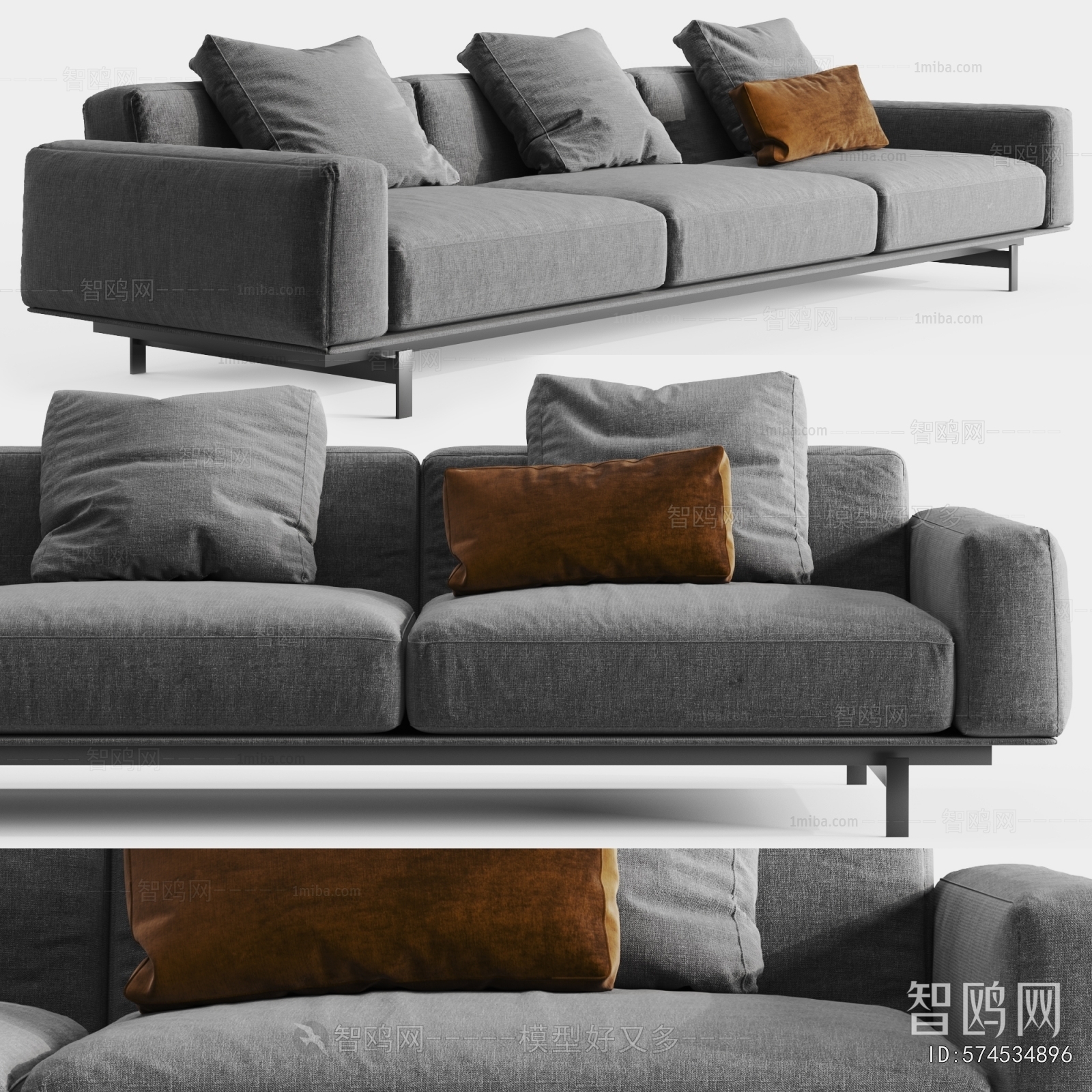 Modern Three-seat Sofa