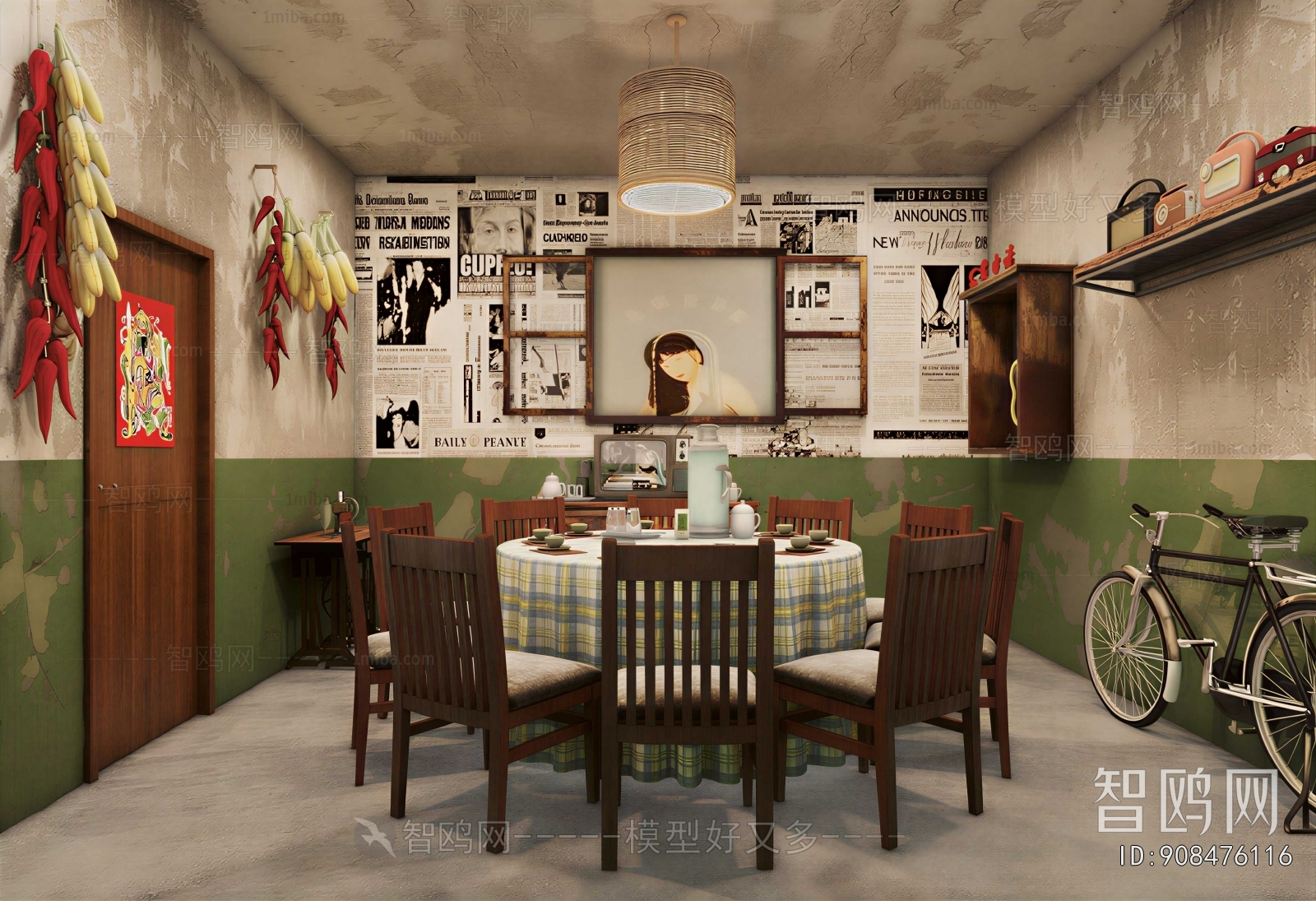 Retro Style Restaurant Box