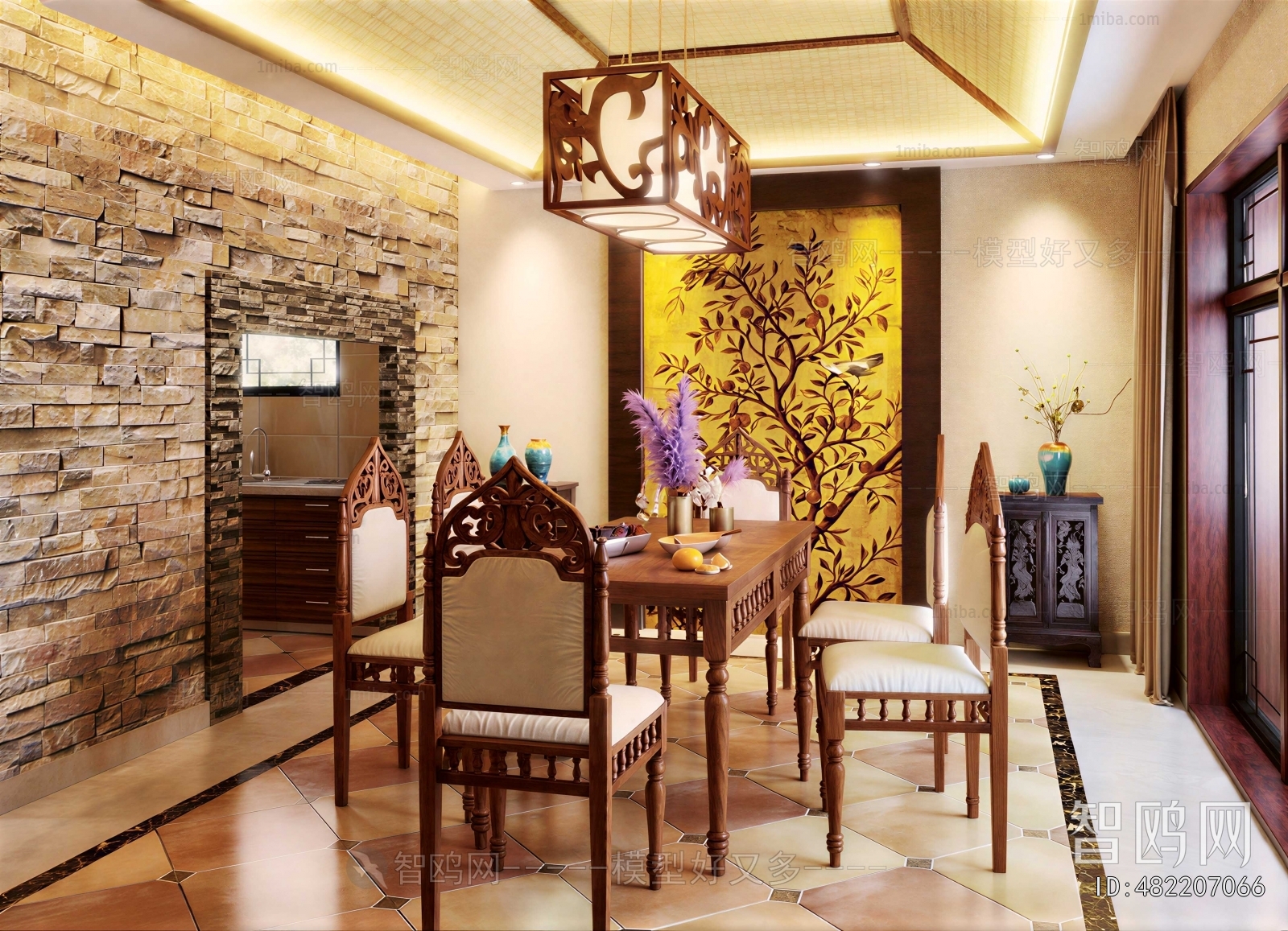New Chinese Style Dining Room