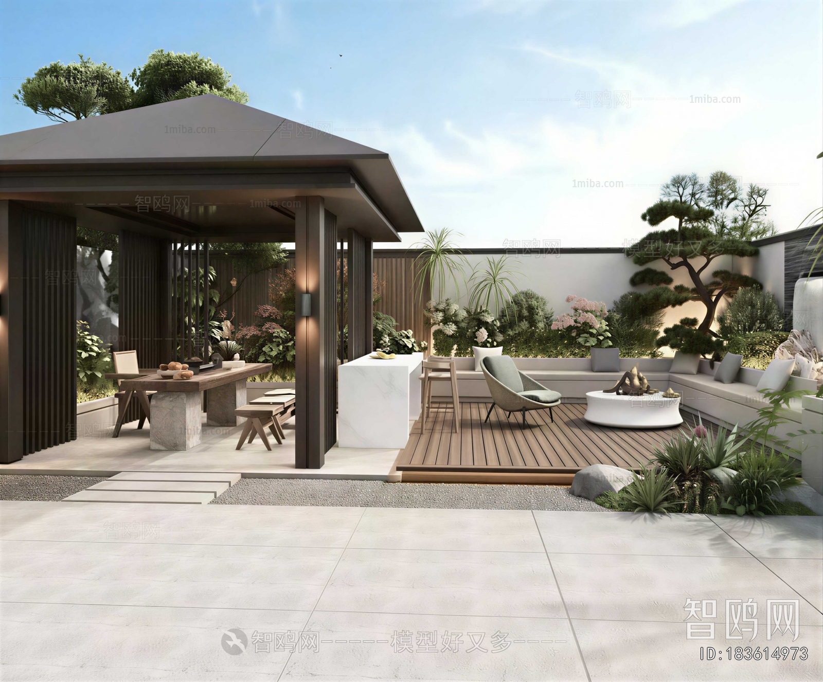 New Chinese Style Courtyard/landscape