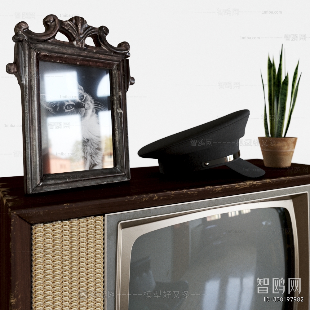 Modern Retro Style TV Set