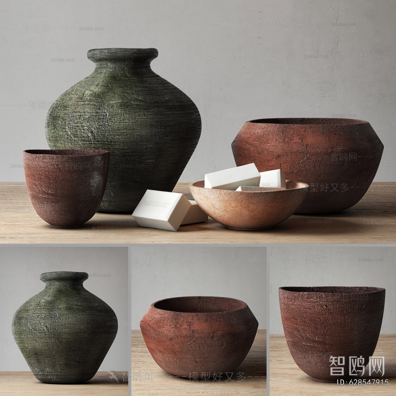 Wabi-sabi Style Clay Pot