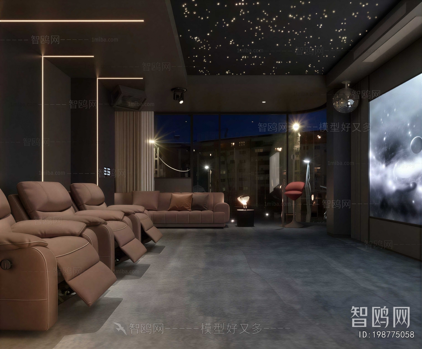 Modern Audiovisual Room