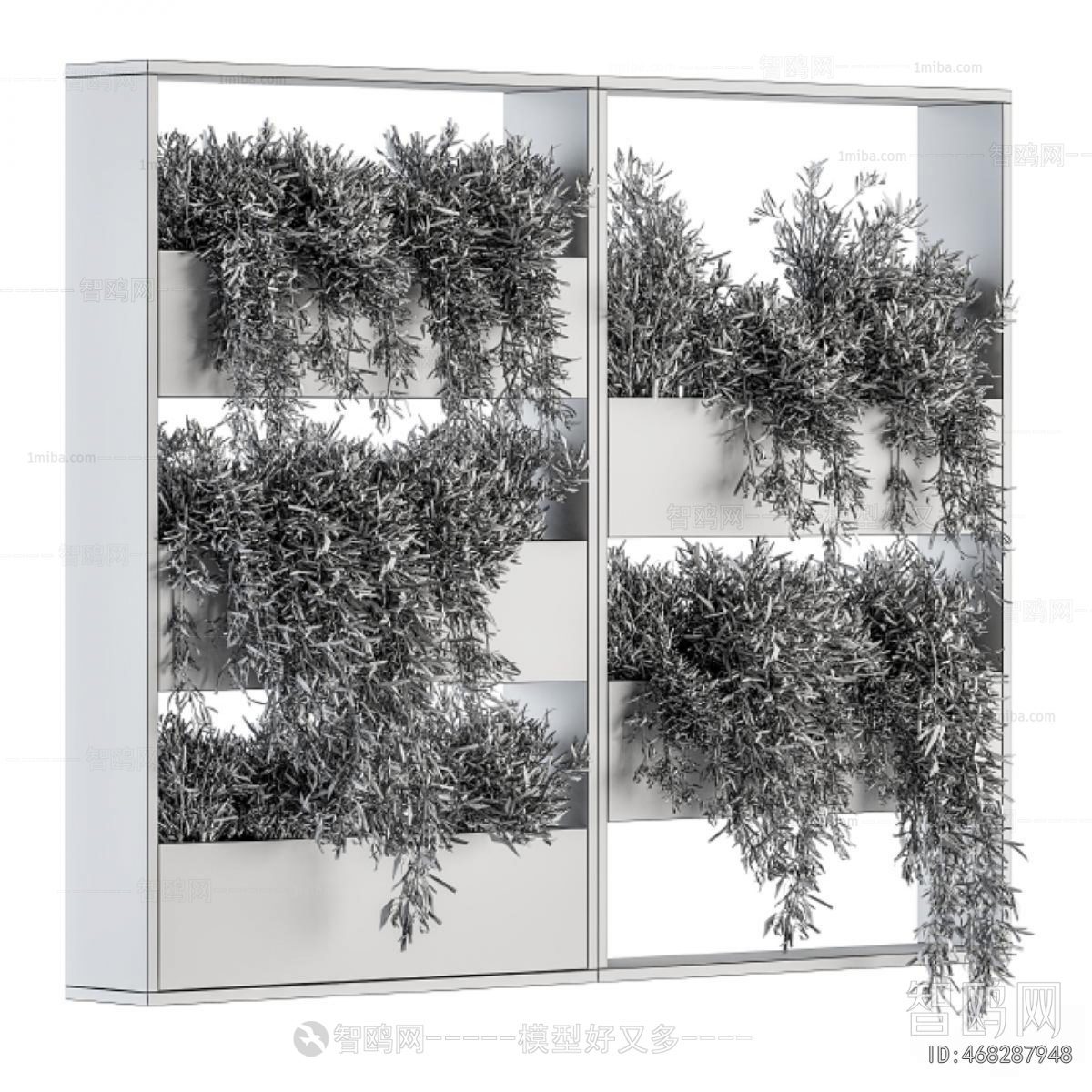 Modern Potted Green Plant