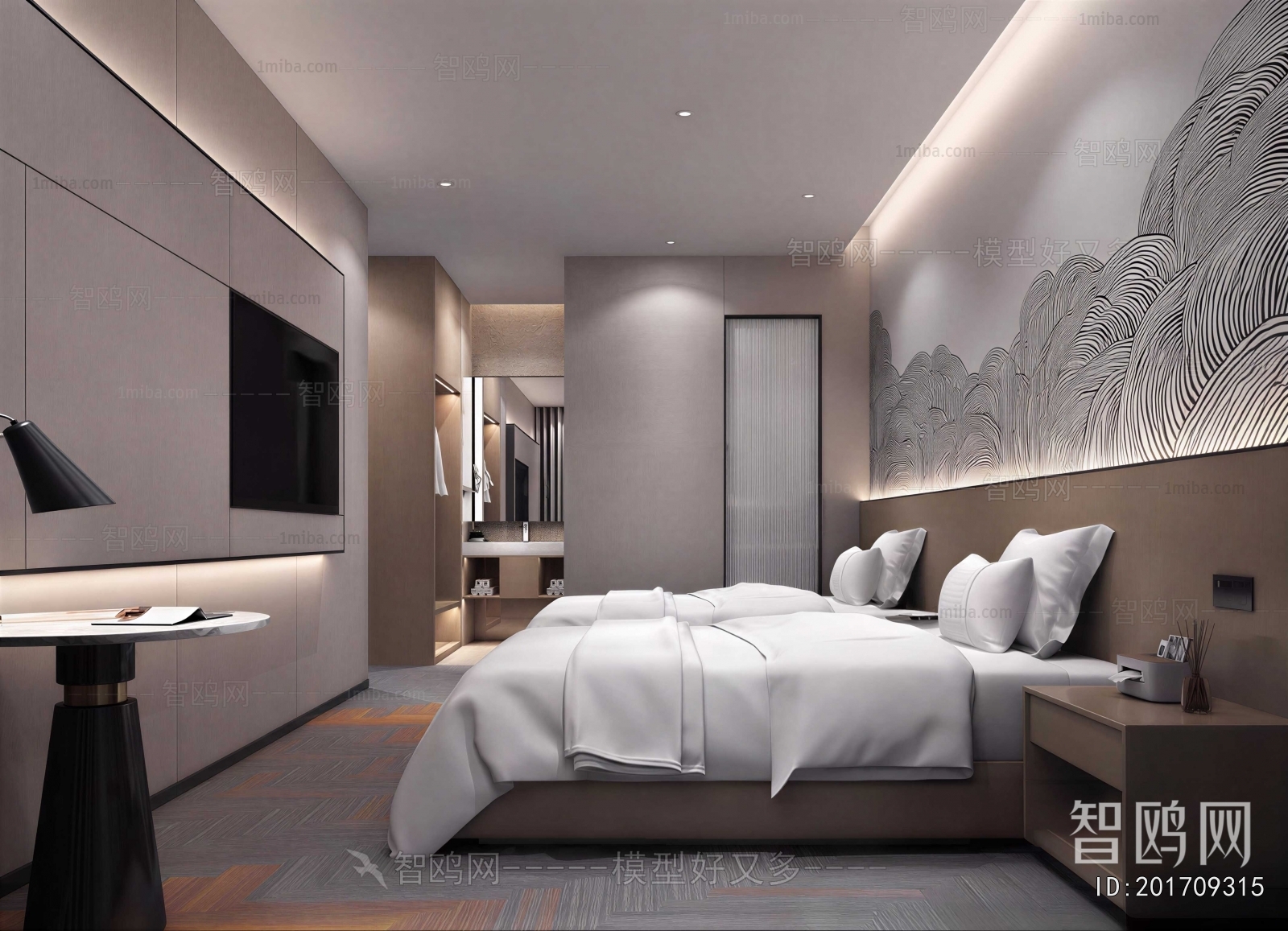 New Chinese Style Bedroom