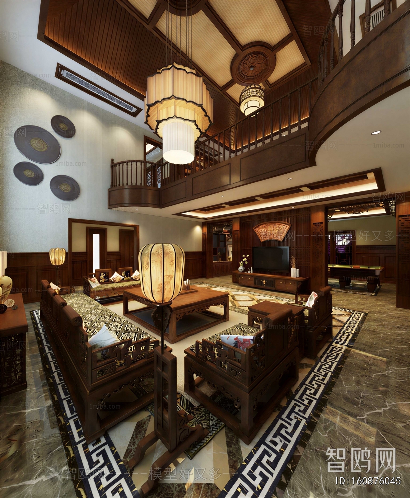 New Chinese Style A Living Room