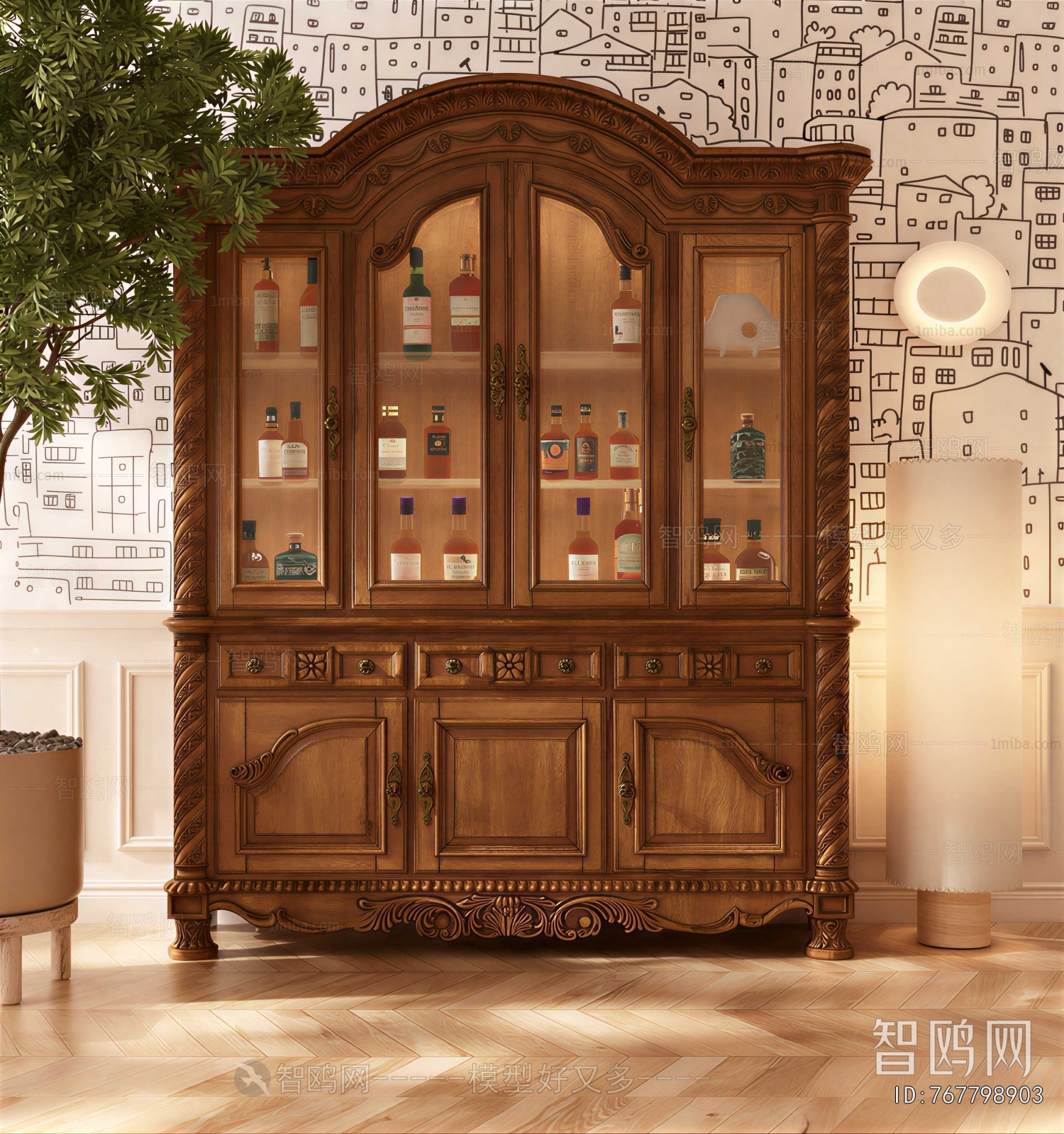 American Style Wine Cabinet