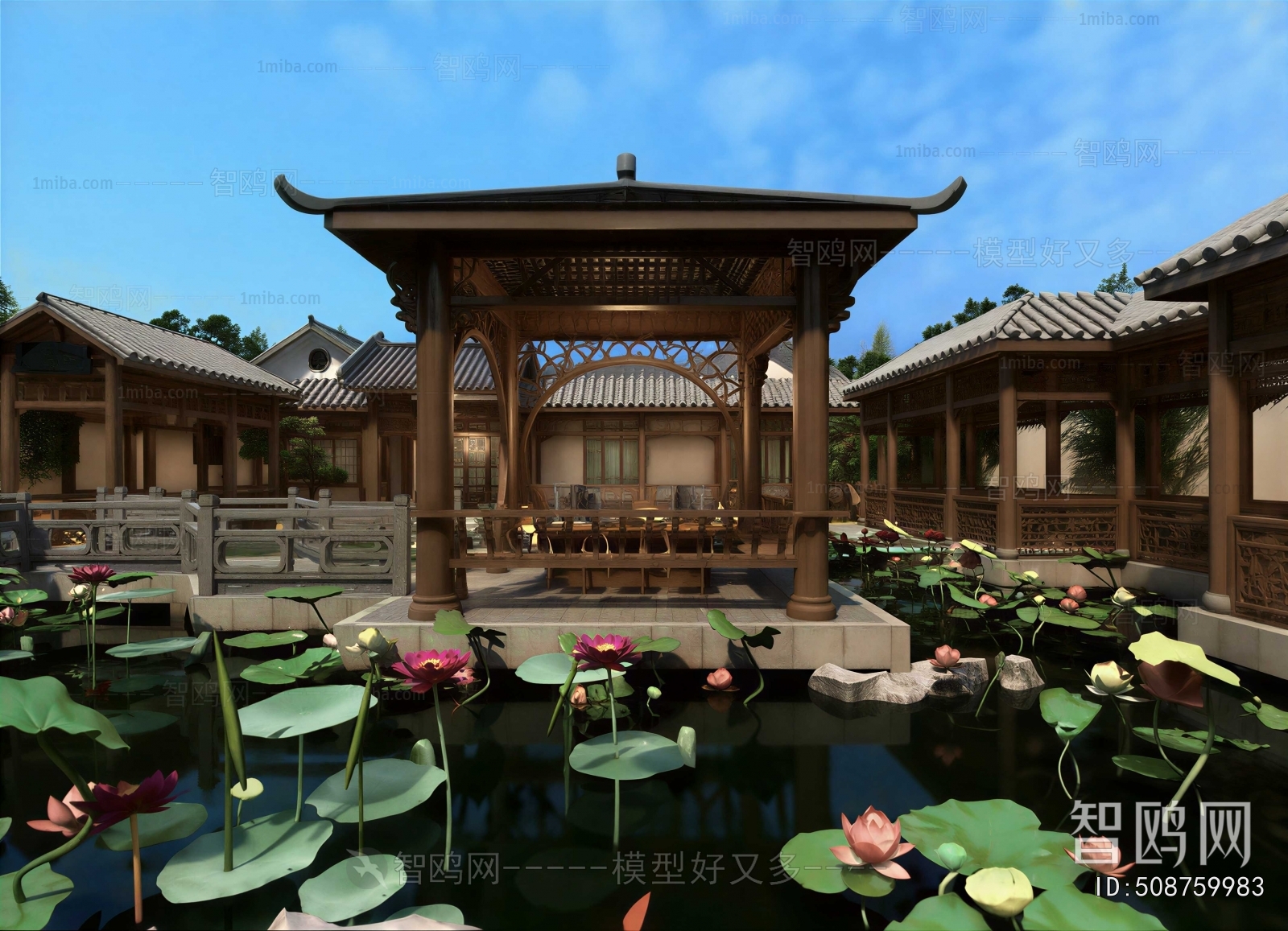 New Chinese Style Courtyard/landscape
